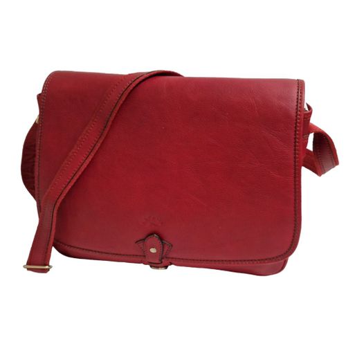 Besace Katana en cuir de Vachette K 32599 - Rouge