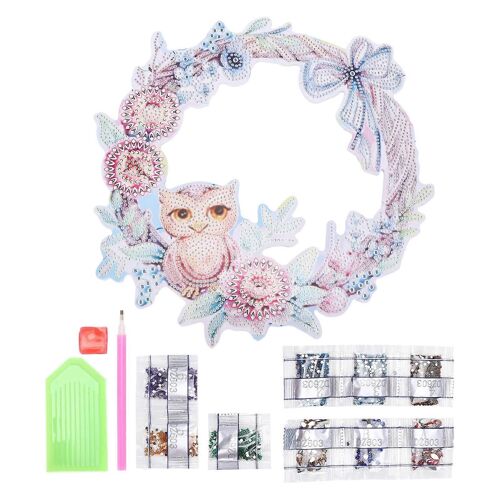 Diy Strass Peinture Hibou Guirlande Motif Cristal Broderie Photo Décoration Kit