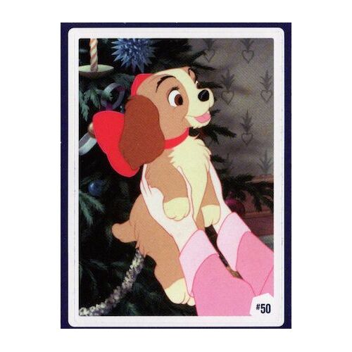 Sticker Autocollant Collector 100 Ans De Disney : La Belle Et Le Clochard (50) - Auchan 2023