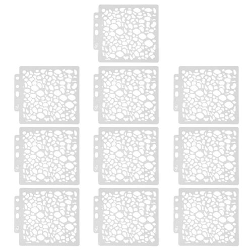 10 Pcs Superposition Pochoirs 14x12.8cm Réutilisable Creux Pet Peinture Gaufrage Modèles S137