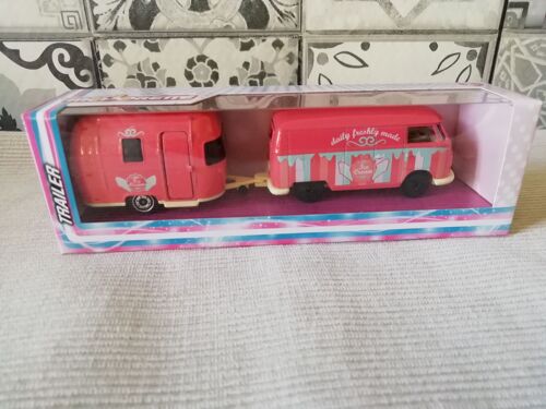 Camion Combi Volkswagen Avec Caravane Airstream Sport 16-Majorette