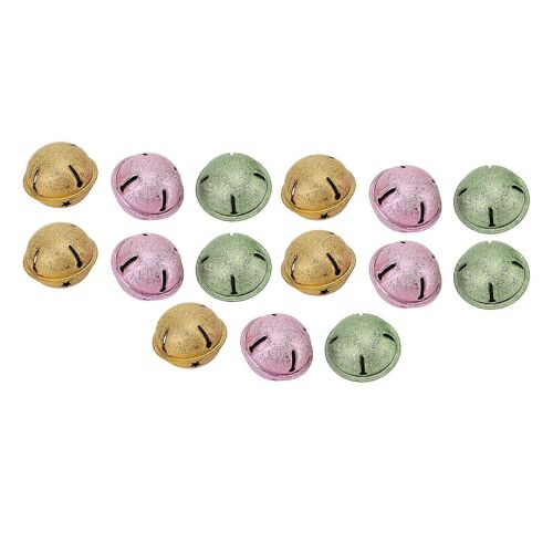 15pcs Noël Artisanat Cloches Jingle Bell Pour Diy Bracelet Chevilles Collier Fabrication De Bijoux 40mm