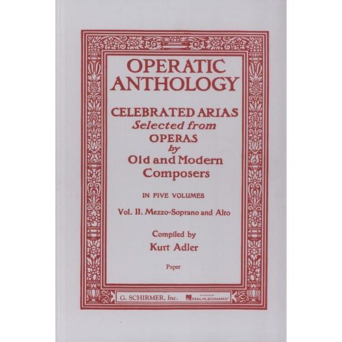 Operatic Anthology Volume 2 -Mezzo-Soprano And Alto, Piano