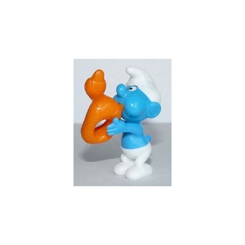 Figurine "Kinder" (2001) - Schtroumpfs Sportifs, N° 4 - Schtroumpf Avec Une Bouée Canard ( K02n60 / K02-60 )