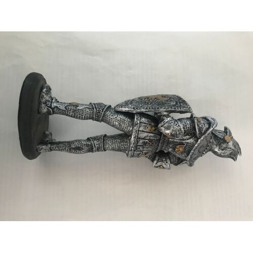 Figurine Chevalier En Armure Avec Epee Et Bouclier - Ecu Avec Aigle - Resine 18x6