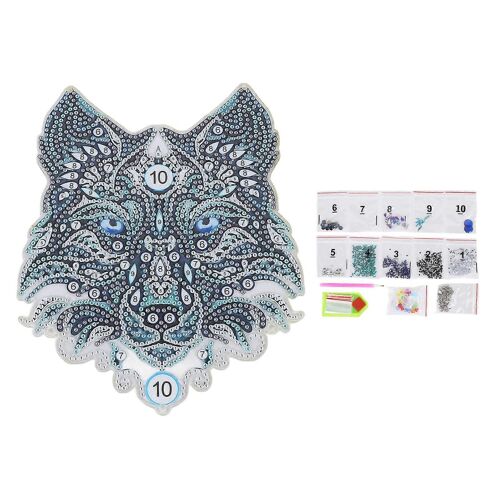 Strass Peinture Suncatchers Loup Motif Bricolage Artisanat Strass Peinture Suspendu pour Chambre
