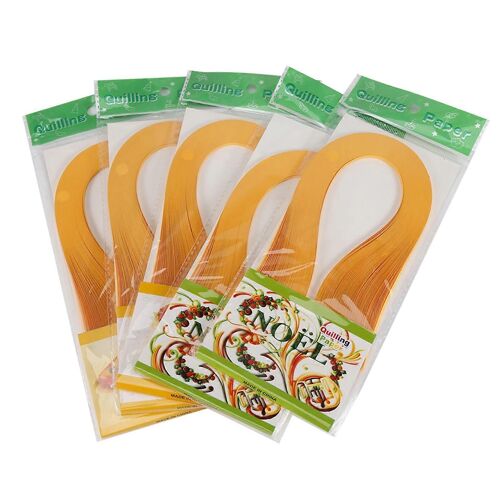 600 Rayures Bricolage Quilling Papier 3mm Largeur Pure Couleur Origami Papier Artisanat À La Main (Orange)