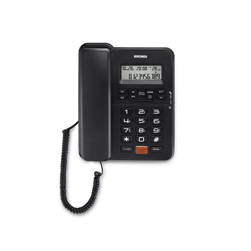 Brondi Office Desk Téléphone DECT Noir Identification de l'appelant