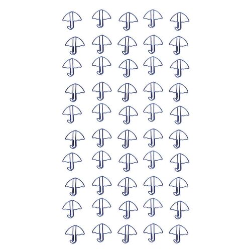 50pcs Trombones Forte Force De Serrage Galvanoplastie Processus De Colorfast Trombones Pour Scrapbooking Carterie Parapluie Bleu
