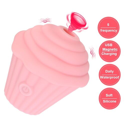 Vibrateur De Succion De Mamelon, 5 Modes, Langue Orale, Léchage Du Clitoris, Stimulation De La Crème Glacée, ¿Uf Vibrant