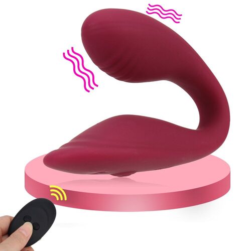 Vibromasseur Sans Fil Étanche Et Rechargeable Par Usb, Jouet Sexuel Pour Femme, Stimulateur De Point G U En Silicone, 10 Fréquences, Double Vibration
