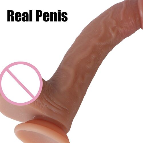 Masturbateur Féminin, Jouets Sexuels Pour Femmes, Gros Godemiché Avec Ventouse, Silicone Liquide, Massage Érotique Du Point G, Pénis Réaliste De 235mm