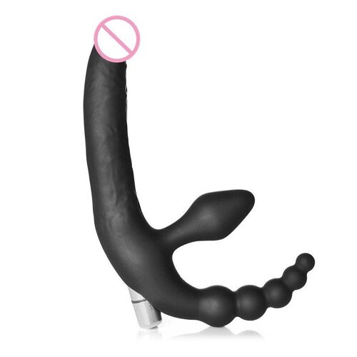 Godemiché Double Vibrateur Réaliste En Silicone, Gode Anal, Plug Anal, Harnais, Sangle Sur Pénis En Silicone, Faux, Jouet Sexuel Pour Couple