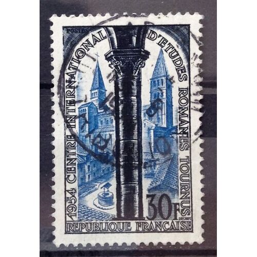 Cloître Eglise Etudes Romanes Tournus 30f (Joli N° 986) Obl - Cote 5,50 - France Année 1954 - N20921