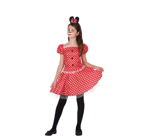 Déguisement De Petite Souris À Pois Pour Fille (Taille 3-4a)