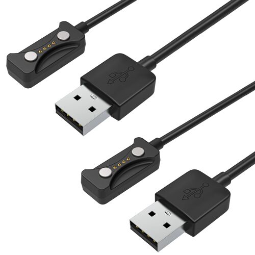Chargeur Compatible avec Polar Pacer / Pacer Pro / Ignite 3 [Lot de 2] Cable USB 1 mètre Remplacement Adaptateur Charge Montre Phonillico®
