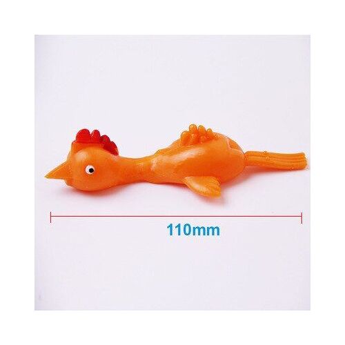 Gags De Nouveauté Et Farces De 11cm, Jouets Amusants En Caoutchouc, Poulet Extensible, Volant, Dinde, Doigts Oiseaux Collants Couleur Aléatoire