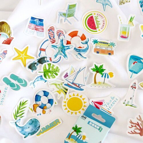 Autocollants Plante Mignonne Scrapbooking, Étiquette Adhésive En Papier Kawaii, Papeterie Pour Boisson, Pour Enfants, Pour Journal Intime, Album Photos, Diy Bricolage, 50 Pièces