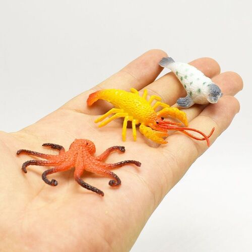 Lot De 12 Fonds En Pvc Ciment Plastique, Un Ensemble De Joints Poulpe Homard Tortue De Mer Pingouin Océan Fond De Mer Modèle Animal