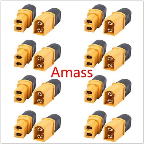 10 Connecteurs Xt60 + Avec Gaine, 5 Mâles 5 Femelles (5 Paires), Pièces De Rechange Servo