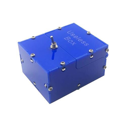 S'éteint Boîte Inutile Me Laisser Tranquille Machine Boîte Avec Du Vrai Bois Pour Geek Bureau Drôle De Décompression De Jouets Pour Enfants