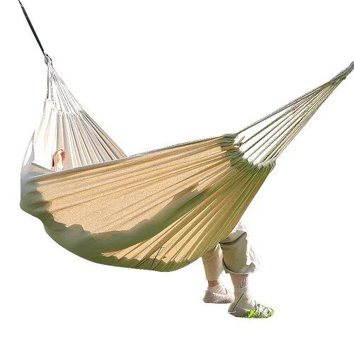 Hamac Portable Ultraléger, Lit-Balançoire D'extérieur, En Toile, À Rayures, Pour Jardin Voyage Camping, Double Personnes