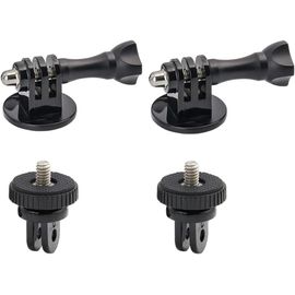 Fixation Adaptateur de Montage sur Trépied (1/4 Vis), Lot De 2 Adaptateur de trépied avec vis MoletéE, Compatible avec Gopro Hero 10 9 8 7 6 5, DJI Osmo, Sony et Autres De CaméRas d'action