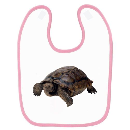 Bavoir Bébé Imprimé Tortue 2 Rose