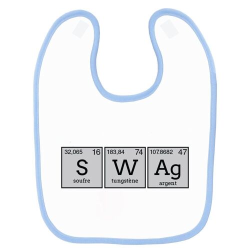 Bavoir Bébé Imprimé Chimie Swag Bleu