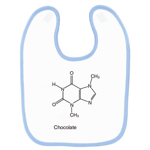 Bavoir B?b? Imprim? Chimie Chocolat Bleu