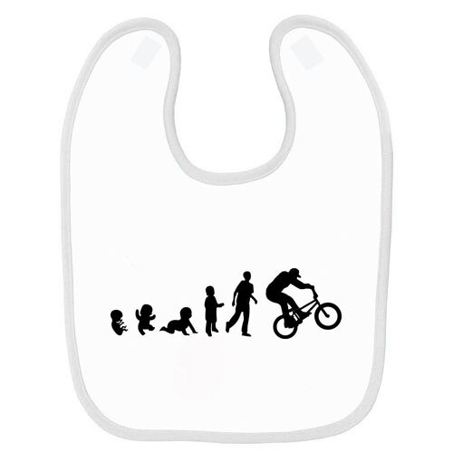 Bavoir Bébé Imprimé Bébé Évolution Bmx Blanc
