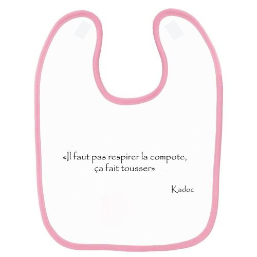 Bavoir Bébé Kaamelott Kadoc Compote 2 Rose