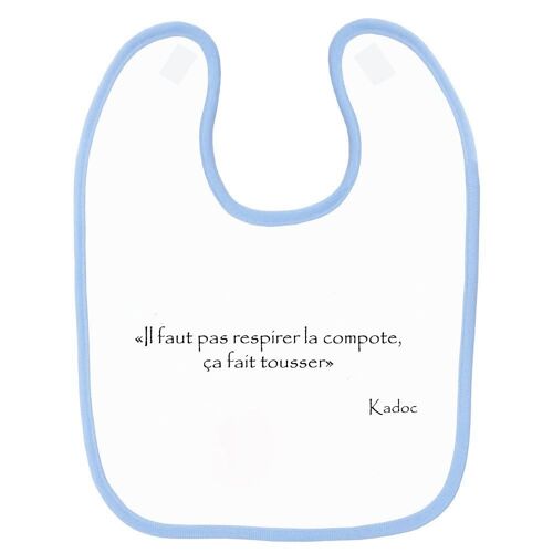 Bavoir Bébé Kaamelott Kadoc Compote 2 Bleu