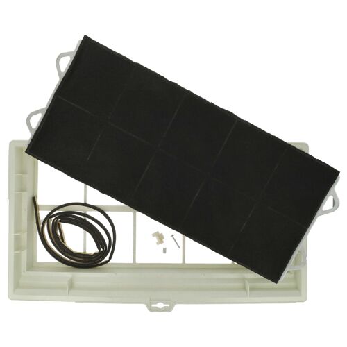 vhbw 1x Filtre à charbon actif compatible avec Miele DH 55 F-55DB, DA 106 BRAUN, DWUMI1E04, DH 60 F-60DB hotte aspirante - 49,5 x 29,5 x 6,2 cm