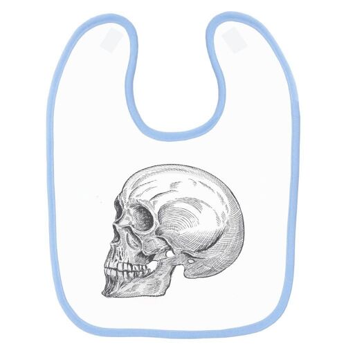 Bavoir Bébé Imprimé Skull 10 Bleu