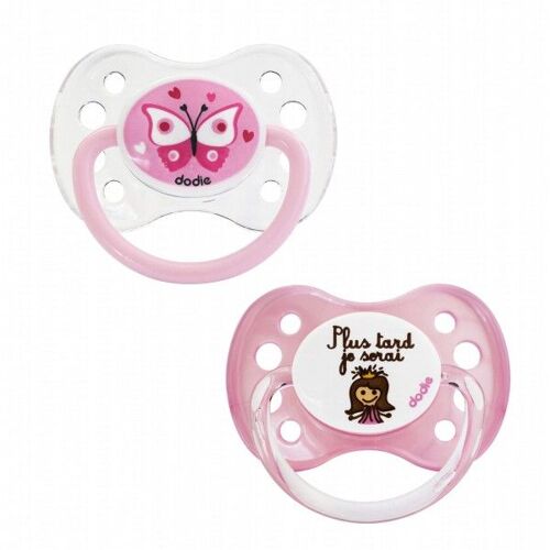 Dodie Sucette Silicone Anatomique Duo +6m Fille