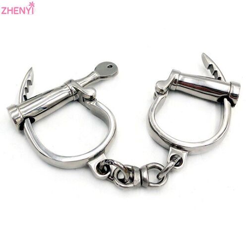 Menottes En Fer À Cheval Sm, Manchettes En Acier Inoxydable, Manchettes En Métal Tordues, Contraintes, Fétiche, Esclave, Manacle, Bondage, Jouets Sexuels Bdsm Pour Couples