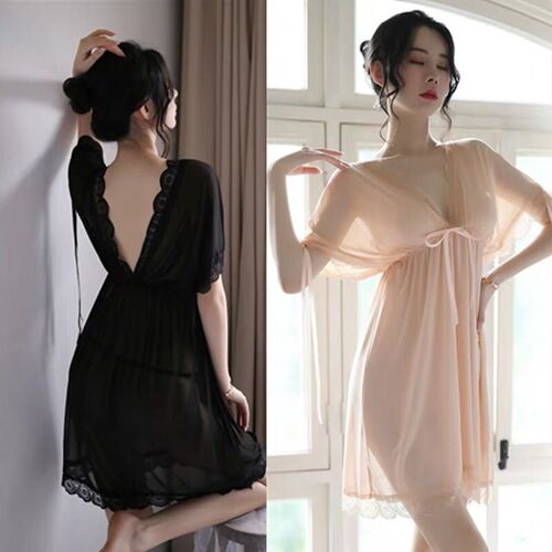 Sous-Vêtements D'été Sexy En Soie Pour Femmes, Vêtements De Nuit, Style Européen, Tentation, Filet De Fil, Robe De Nuit, Cadeau