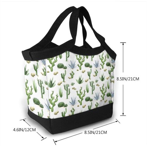 Sac à lunch portable sacs fourre-tout isolé cactus étanche-succulents