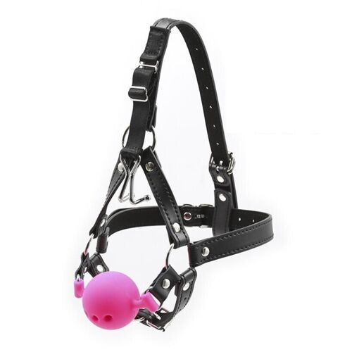 Harnais De Tête Avec Crochet De Nez Boule Gag Fétiche Sm Retenue Bouche Ouverte En Silicone Gag Jeux Pour Adultes Produits Jouets Sexuels Boutique De Sexe