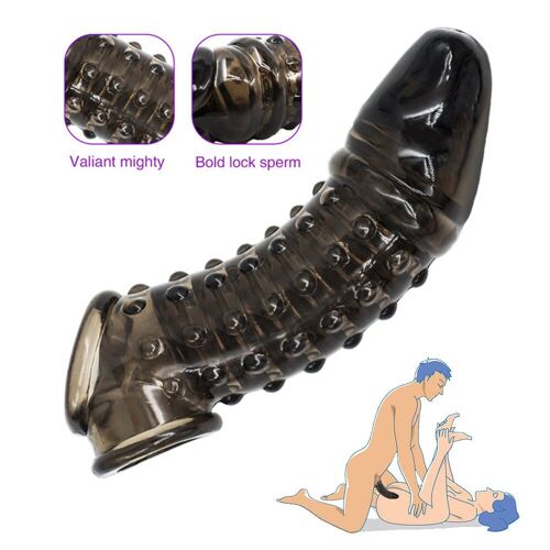 Manchon De Pénis Réutilisable En Silicone, Agrandissement Du Gland, Retarde L'éjaculation, Flexible, Sans Vibromasseur, Jouets Sexuels Pour Hommes Adultes, Nouveau