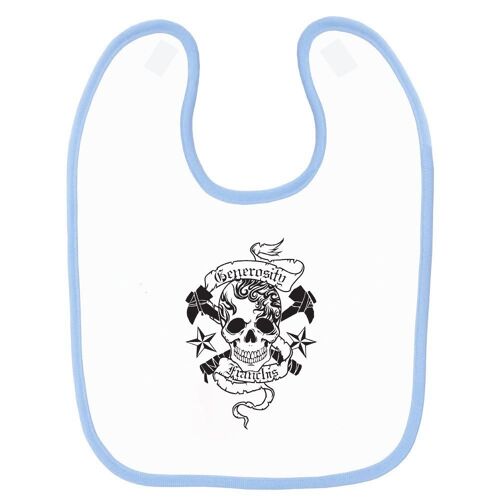 Bavoir Bébé Imprimé Skull Generosity Blanc