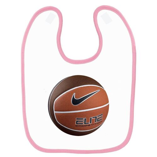 Bavoir Bébé Imprimé Ballon De Basket Rose