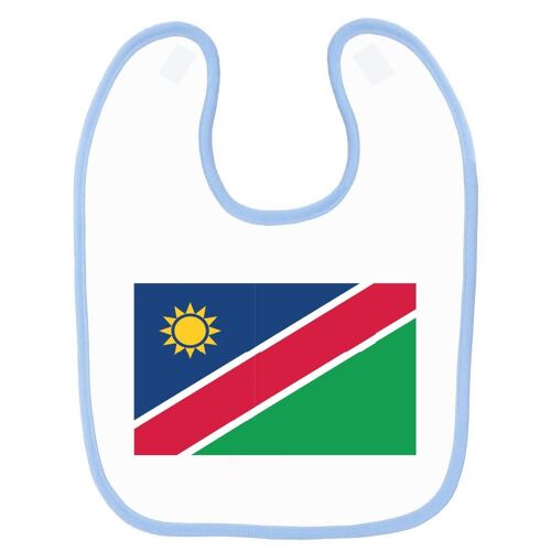 Bavoir Bébé Imprimé Drapeau Namibie Bleu