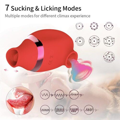 Vibrateur De Léchage Pour Femmes, Stimulateur De Clitoris De Point G, Jouets Sexuels Pour Adultes, Charge Usb, Ventouse De Mamelon, Massage Vibrant, Masturbateur Féminin