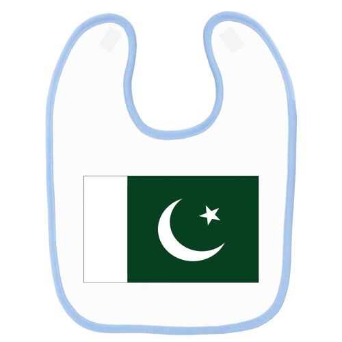 Bavoir Bébé Imprimé Drapeau Pakistan Bleu