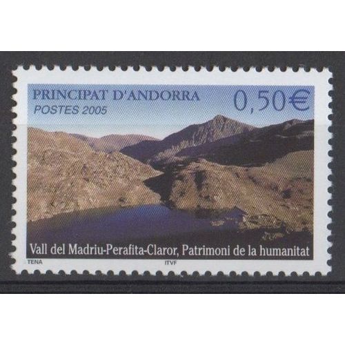 Timbre Andorre Principat D'andorra 2005 Yvert Et Tellier N°605 Vall Del Madriu-Perafita-Claror Patrimoni De La Humanitat Neuf** Sans Traces De Charnière