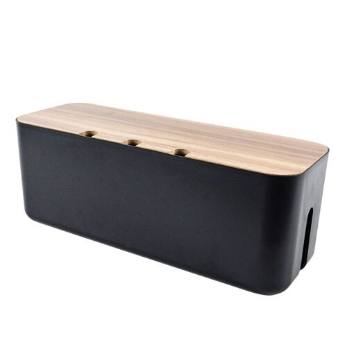 Boîte De Rangement De Câble Organisateur De Prise De Chargeur Boîte De Rangement Multifonctionnelle De Ligne Réseau De Bureau Boîte De Rangement Anti Poussière De Fil De Bande D'alimentation