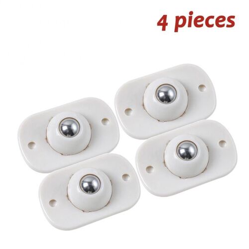 Roulettes Universelles 360 °, 4 Pièces, Mini Roulettes Adhésives Pour Boîtes De Rangement, Poubelle, Petite Poulie De Meuble, Nouveauté