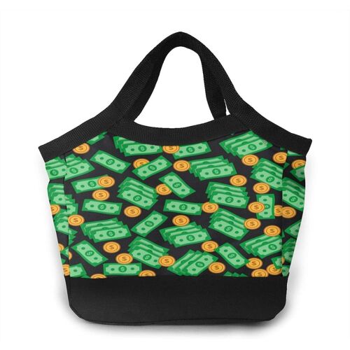 Donuts Sac à lunch portable Sacs fourre-tout - Billets de banque en dollars